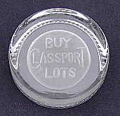 Advertising glass paperweight