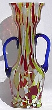 spatter glass vase