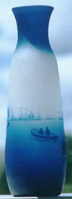 Val St Lambert Cameo glass vase