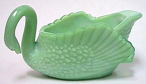 Boyd Green Glass Swan