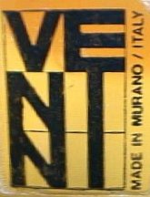 Venini glass label
