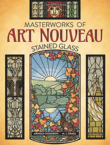 Art Nouveau stained glass book
